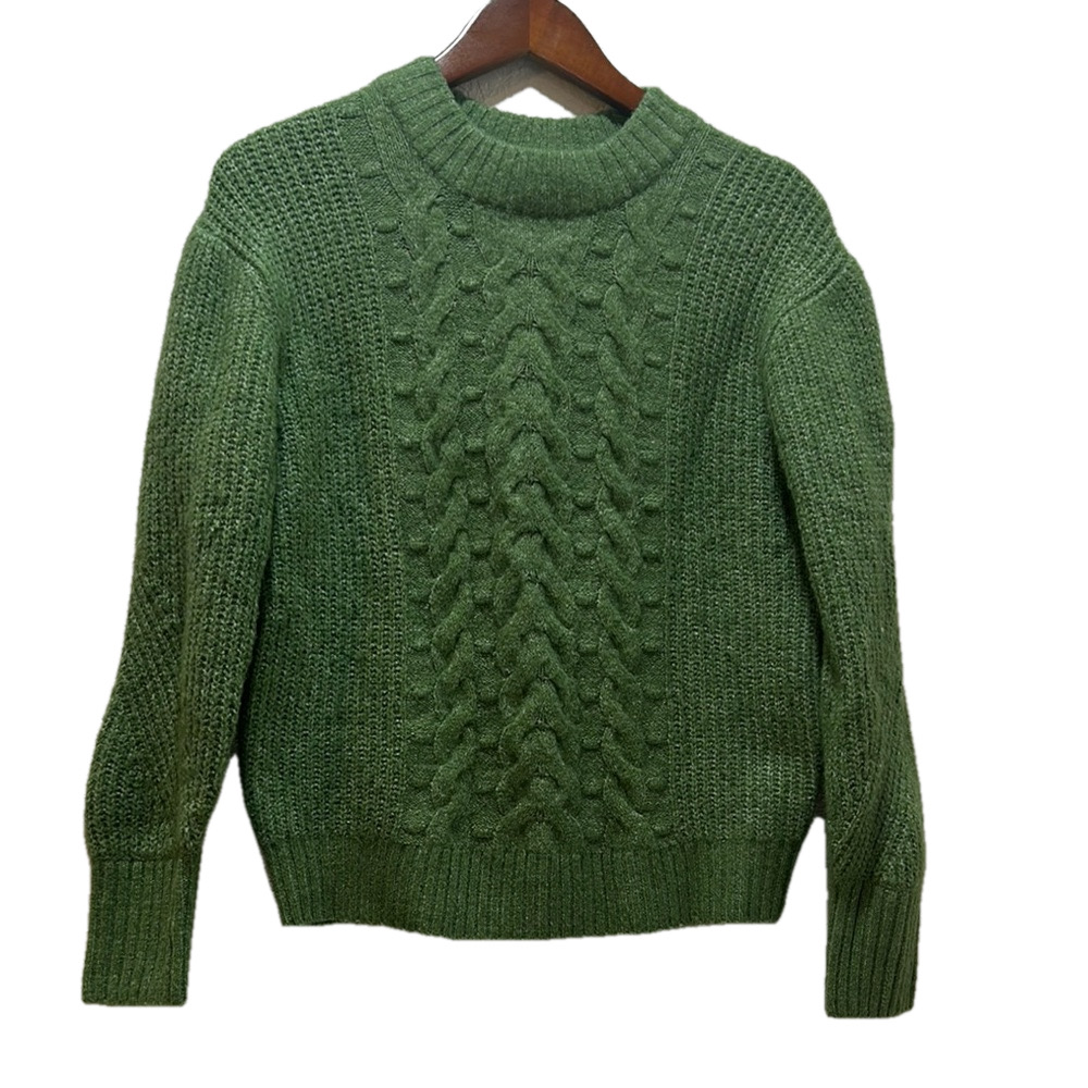 VILA clothes Green Cable Knit Sweater size L/XL